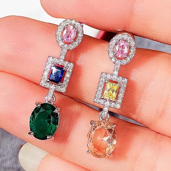 Gem Stone Earrings - Picture 4 of 10